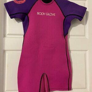 Body Glove Child Size Large Springsuit Wetsuit Pink Violet Zip